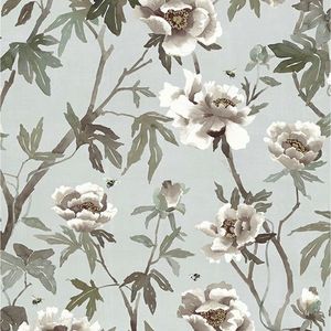 Peonia Linen Duck Egg - Fabrics and Homewares at McKenzie House NZ