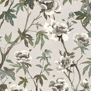 Peonia Linen Parchment - Fabrics and Homewares at McKenzie House NZ