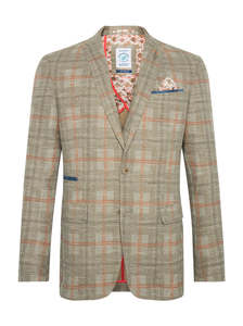 A Fish Named Fred - Big Check Blazer - Sand or Navy