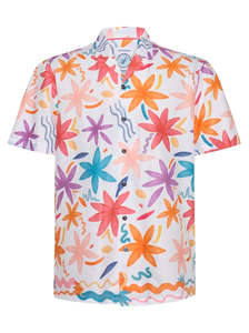 A Fish Named Fred: A Fish Named Fred - Short Sleeved Shirt - Watercolour Flower