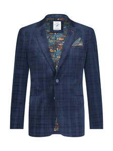 A Fish Named Fred: A Fish Named Fred - Corduroy Blazer - Navy Check