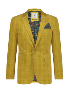 A Fish Named Fred - Corduroy Blazer - Gold Check