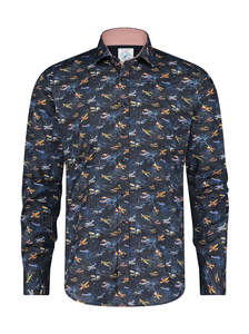 A Fish Named Fred - Aeroplanes Shirt - Navy