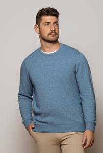 Noble Wilde Knitwear: Noble Wilde -  Mens Crew - Skyway