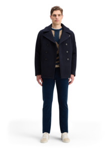 Scotch And Soda: Scotch & Soda - Wool Blend Peacoat - Night