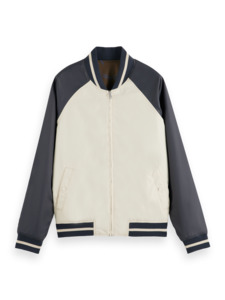 Scotch & Soda - Reversible Jacquard Bomber Jacket - Poetry Reading