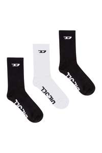 Diesel: Diesel - Sock Three Pack - Black & White