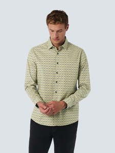 No Excess - Printed Stretch Shirt - Smoke