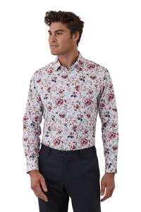 Cambridge Clothing: Cambridge - Sorrento Shirt - Pink/White Roses