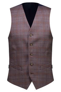 Cambridge Clothing: Gibson - Mighty Vest - Mahogany Check