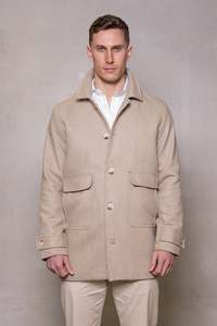 Clearance Collection: Cutler & Co - Leonard Long Fit Jacket - Sandstone or Thunderstorm