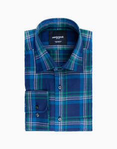 Rembrandt - Sinatra Shirt - Blue & Green Flannel