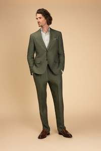 Rembrandt - Evans Linen Trouser - Olive Green