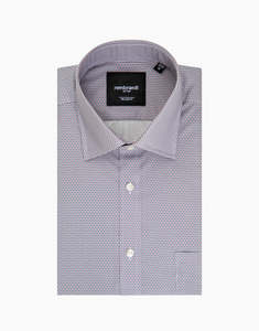 Rembrandt - Sinatra Shirt - Navy/Maroon Micro