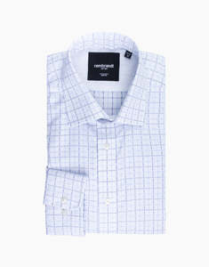 Rembrandt: Rembrandt - York Non Iron Shirt - Blue/White Check