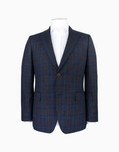 Rembrandt: Rembrandt Windowpane Blazer - Navy/Brown Check