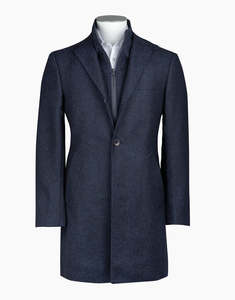Rembrandt - Compton Overcoat - Navy Herringbone