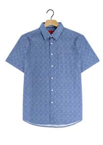 R F Scott: R.F. Scott - Fields Short Sleeved Shirt - Ocean