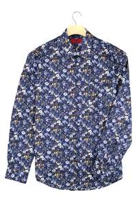R F Scott: R.F. Scott - Fielding Shirt - Dark Blue Floral