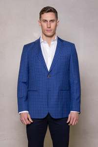 Jackets: Cutler & Co - Johnson Blazer - Bold Blue Check
