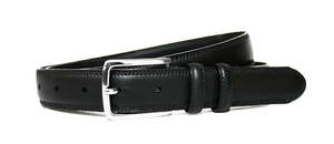 Parisian - "Retold" Black Classic Leather Belt - Black