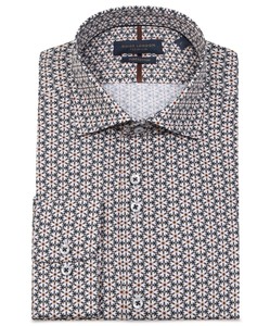 Guide London - Floral Geometric Print - Tan/Navy