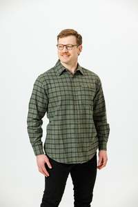 50 Shirts: Lichfield - Double Pocket Vonella Shirt- Olive Check