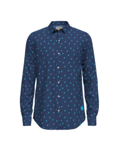50 Shirts: Scotch & Soda - Ditsy printed Poplin Shirt  - Music Note Steel