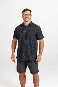 Lichfield: Lichfield - Lifestyle Short Sleeved Shirt - Black Geo Print