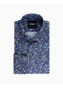 Rembrandt Sinatra Shirts: Rembrandt - Sinatra Shirt - Ink Blue Floral
