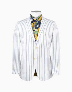 Black Friday 20 Off Rembrandt A Fish Named Fred Blazers: Rembrandt - Malta Linen/Cotton Blazer - White Stripe