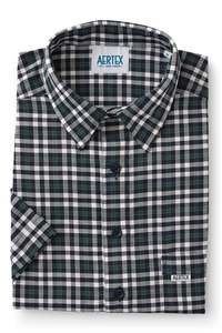 Shirts: Aertex - Taunton Polo - Navy Green Check