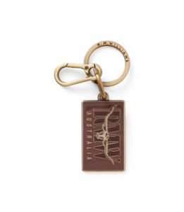 R. M. Williams - Heritage Logo Enamel Keyring - Brown