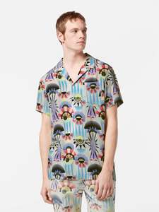 Scotch & Soda - Allover Print Short Sleeved Shirt - Luna Pier White