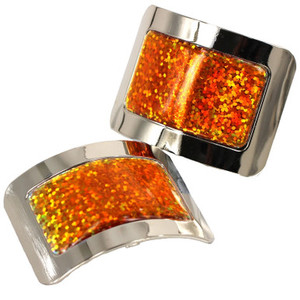Shoe Buckles - Disco Orange