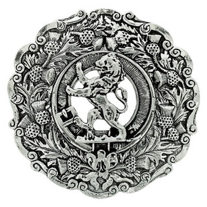 Clan Plaid Brooch (Polished/Antique Finish Pewter) - 113 Clans Available
