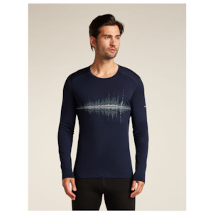 Mountaineering: Icebreaker 200 Oasis LS Crewe Snow Wave