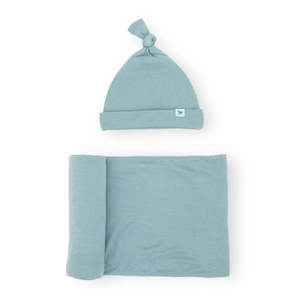 Little Unicorn Stretch Knit Hat & Swaddle Set - Harbour