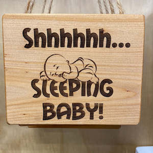 Shhh Sleeping Baby Door Sign