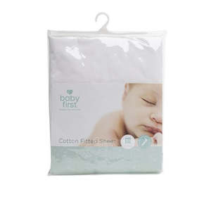 Cot Blankets: Cotton Fitted Sheet - Cot Size