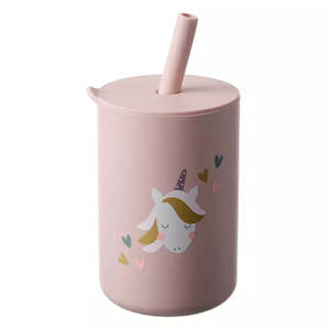 Tableware: Silicone Cup with Straw - Unicorn
