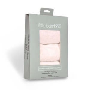 Dusty Pink - Little Bamboo Towelling Washer 3pk