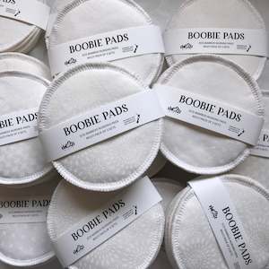 Boobie Pads: Natural White - ECO-BAMBOO NURSING PADS (3 PAIR)