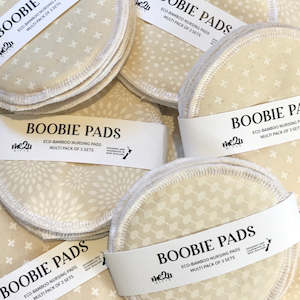 Boobie Pads: Natural Calico- ECO-BAMBOO NURSING PADS (3 PAIR)