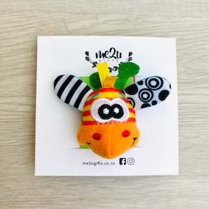 Wrist/Foot Rattle - Zebra orange
