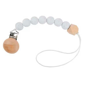 Pacifier Clip Short - White Speck