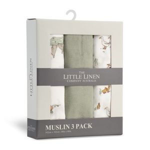 Swaddles: Farmyard Lamb - 3pk Muslin