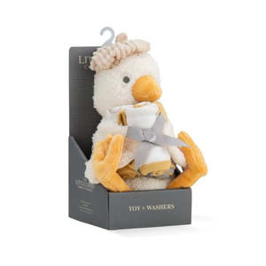FUZZY DUCK - LITTLE LINEN PLUSH TOY & WASHERS