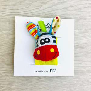 Wrist/Foot Rattle - Zebra Red