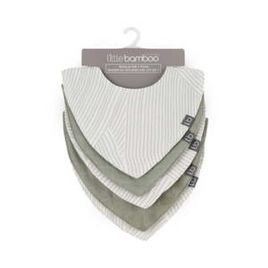 Little Bamboo 5pk Muslin Bib Bayleaf